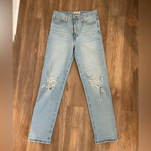 Madewell High Rise Light Wash Jeans